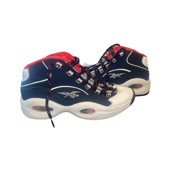 Reebok Question Mid USA Olympic Red White Blue Men's Basketball Iverson Size 5.5 - Picture 6 of 6